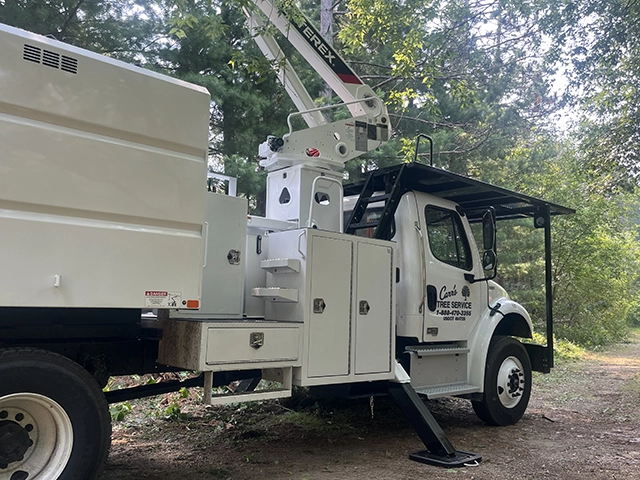 A boom lift.
