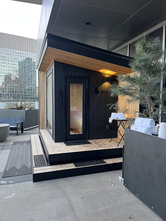 Luxury sauna at the Minneapolis Four Seasons Hotel Spa.